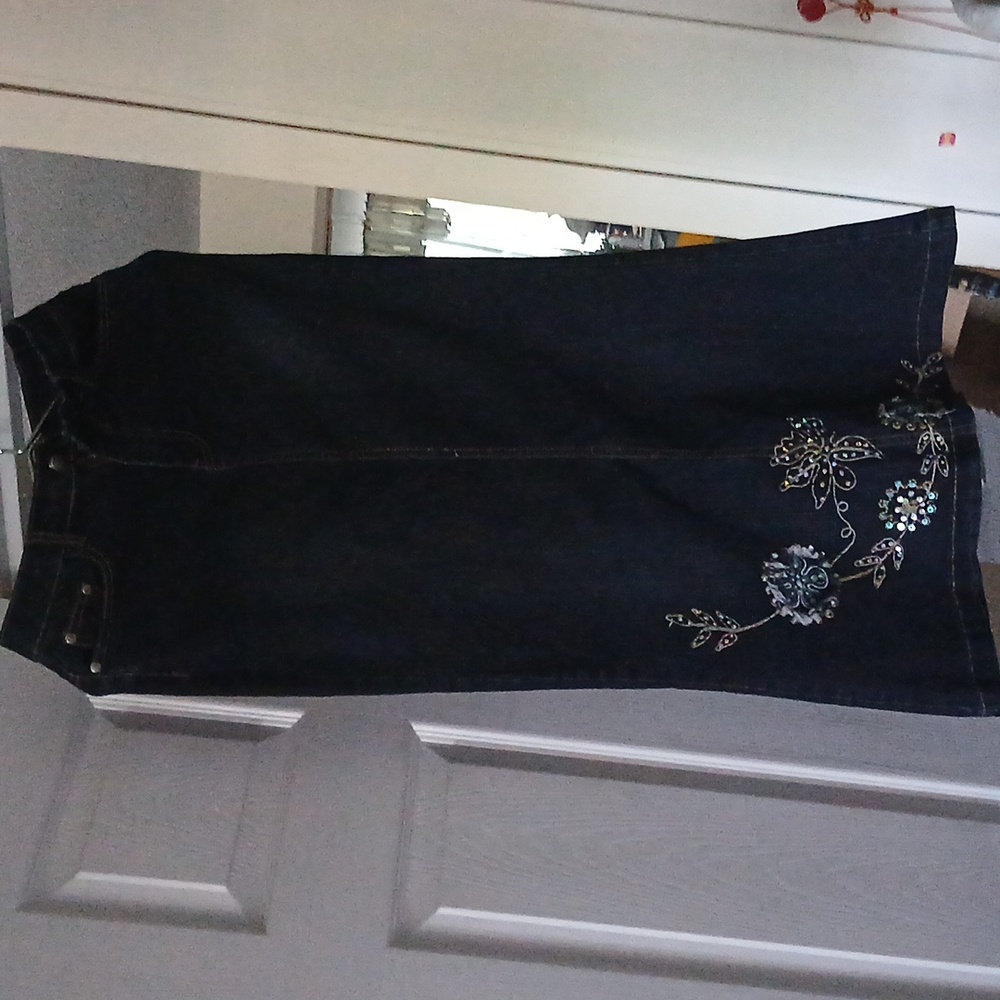 Denim skirt long